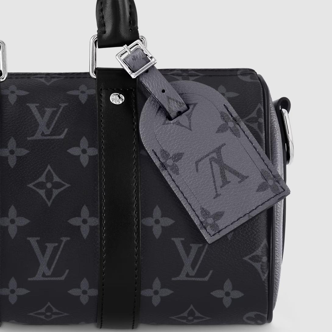 Túi Louis Vuitton Keepall Bandouliere 25 Monogram Eclipse Nam Đen